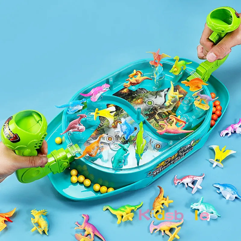 Children Catapult Marble Toy Dinosaur Battle Board