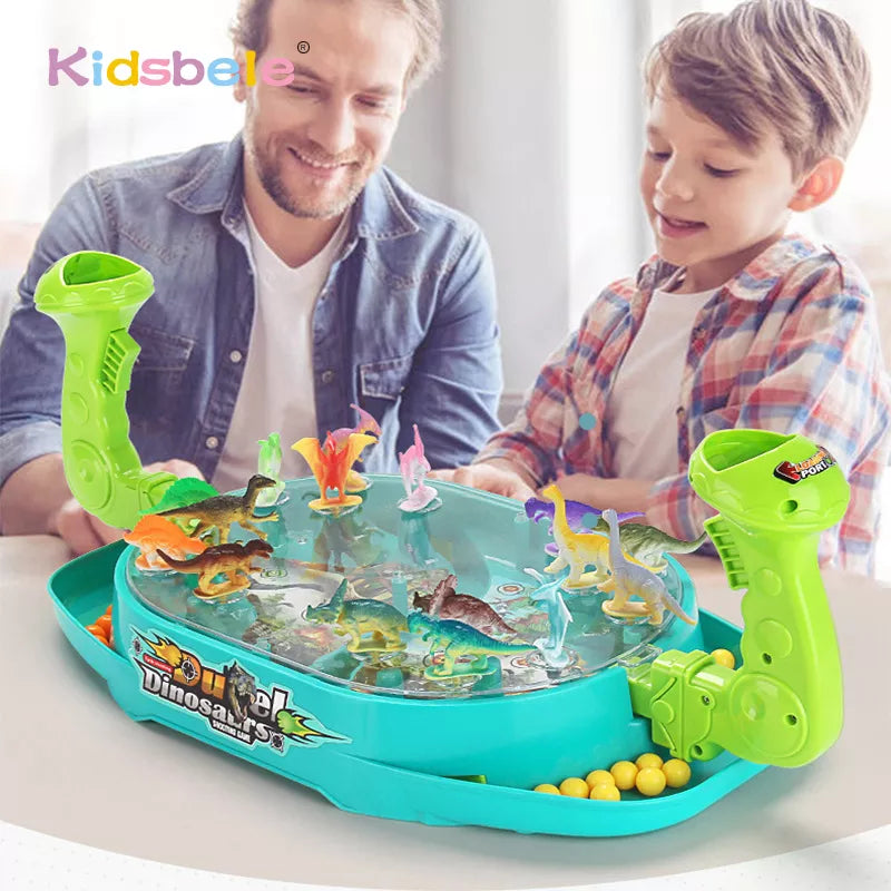 Children Catapult Marble Toy Dinosaur Battle Board