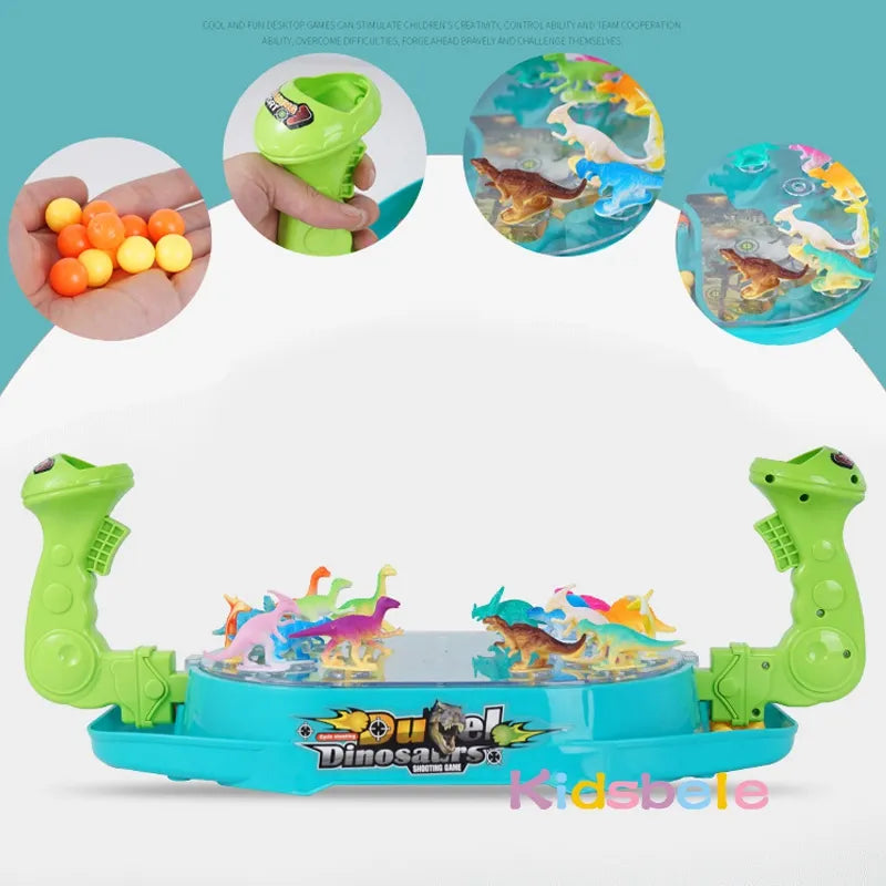 Children Catapult Marble Toy Dinosaur Battle Board