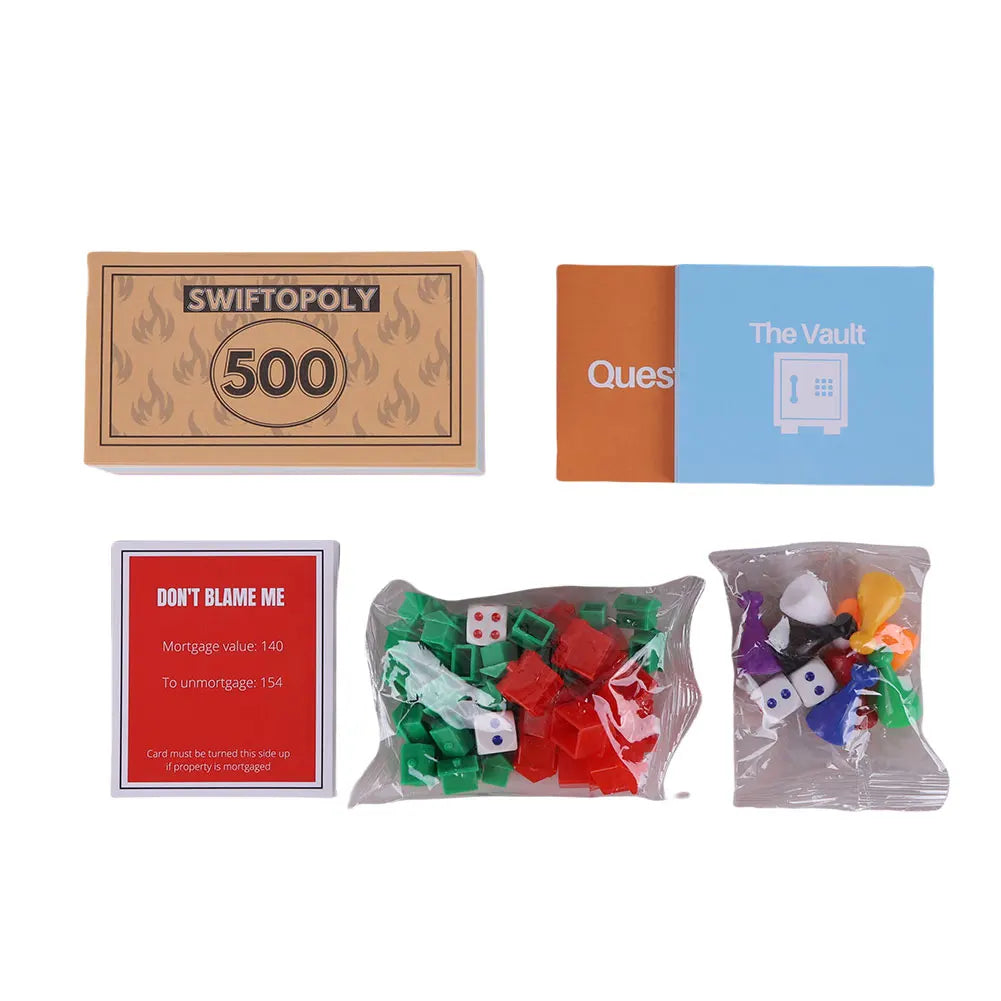 Board Game Fun Fans SWIFTOPOLY TS-Swiftie Interactive Board Game Family Games Chessboard for Your Next Party Game Night 