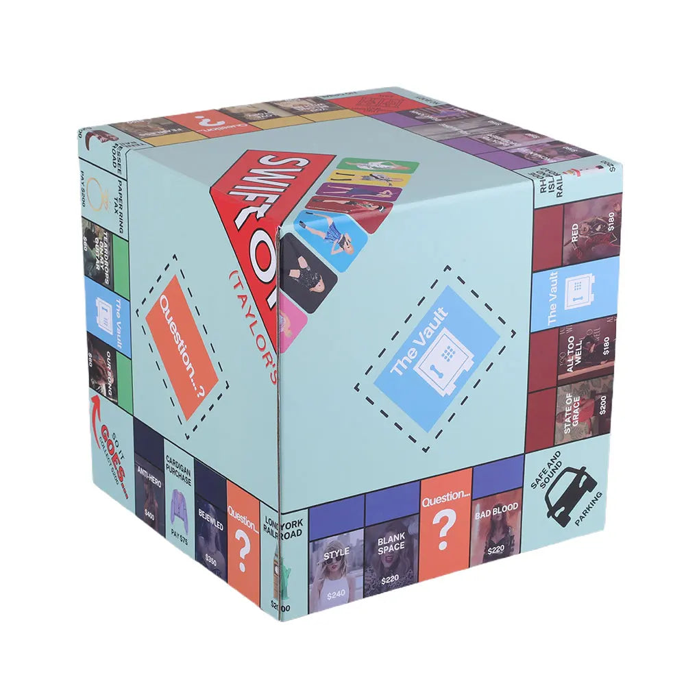 Board Game Fun Fans SWIFTOPOLY TS-Swiftie Interactive Board Game Family Games Chessboard for Your Next Party Game Night 