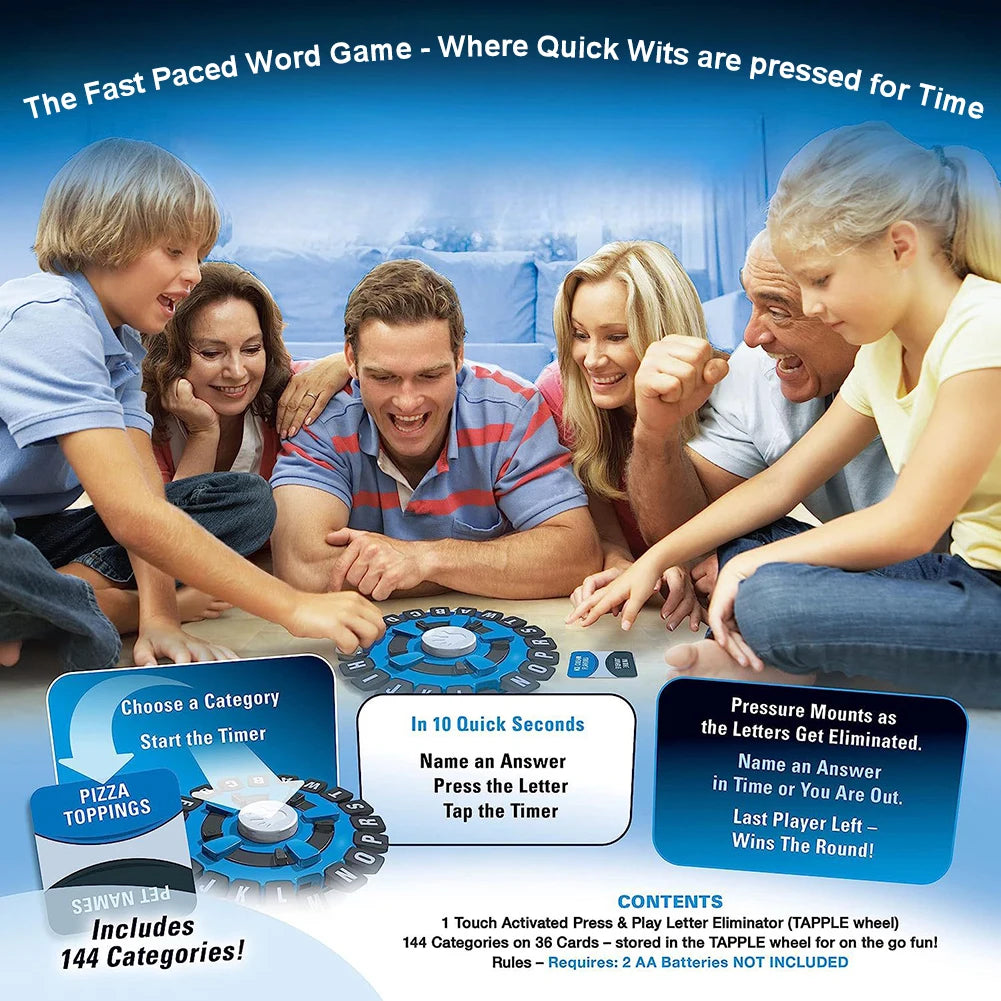Board Game Basta Think Word Game Fast-Paced Family The Quick Thinking Letter Pressing Puzzle Games For Adults English Table Game