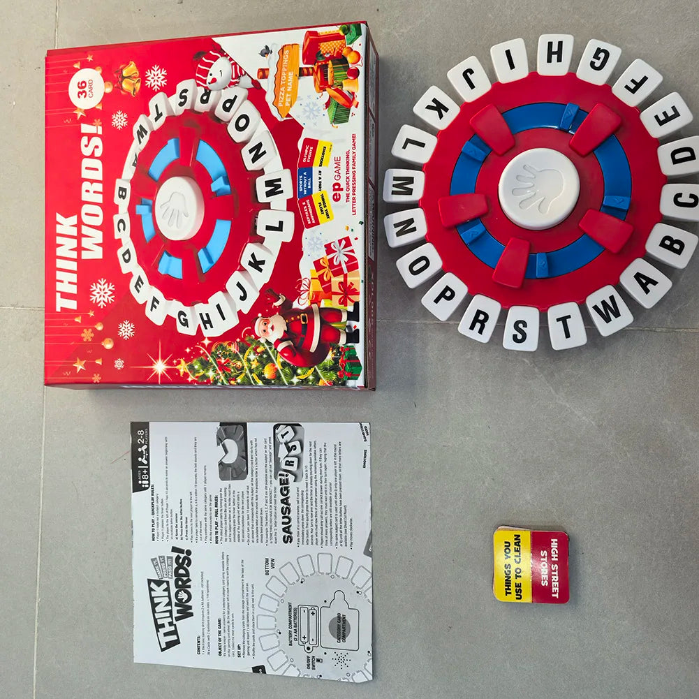 Board Game Basta Think Word Game Fast-Paced Family The Quick Thinking Letter Pressing Puzzle Games For Adults English Table Game