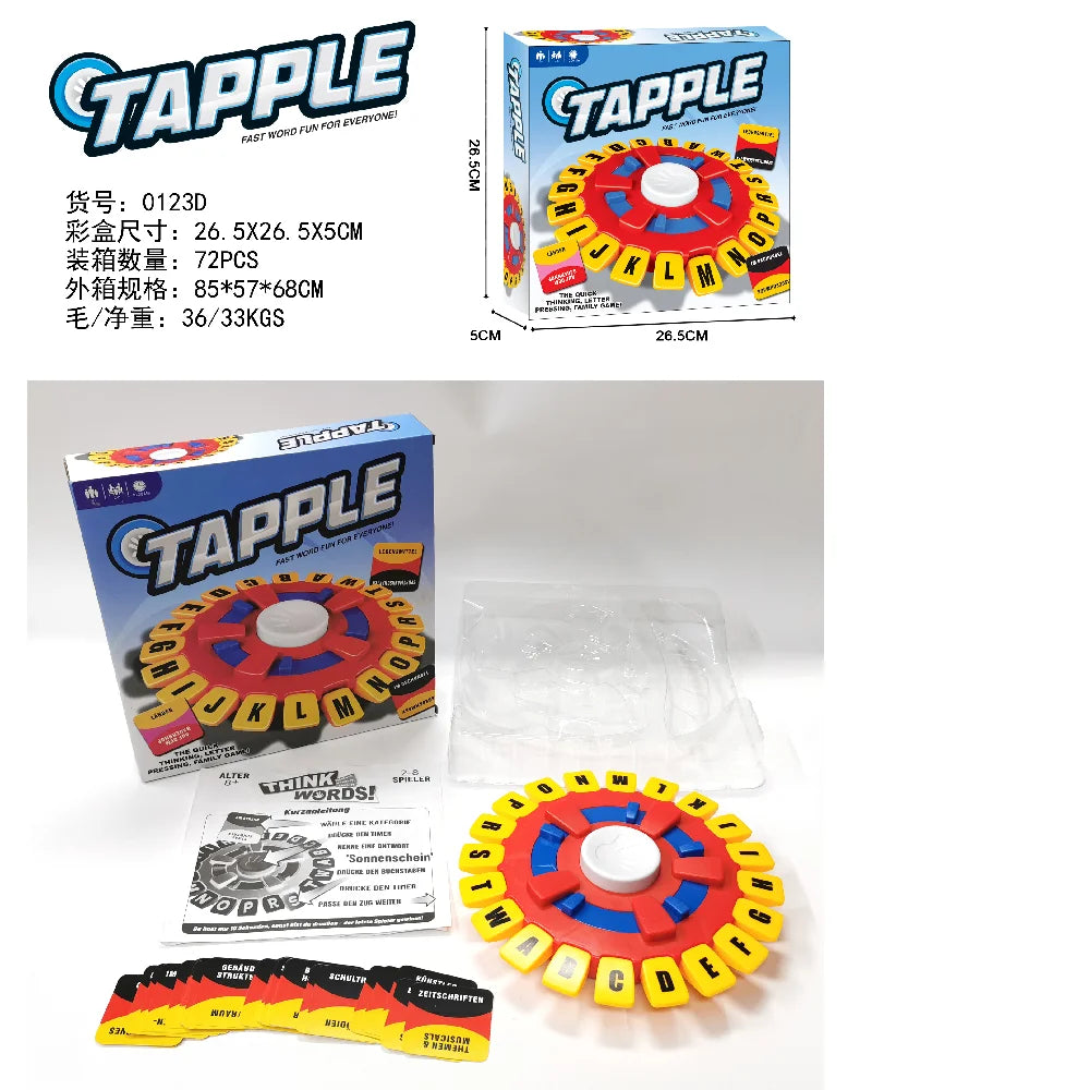 Board Game Basta Think Word Game Fast-Paced Family The Quick Thinking Letter Pressing Puzzle Games For Adults English Table Game