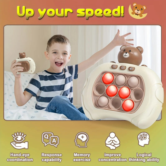 Press music game console, sound and light music, challenge levels, floor mouse, boys and girls, handheld game console