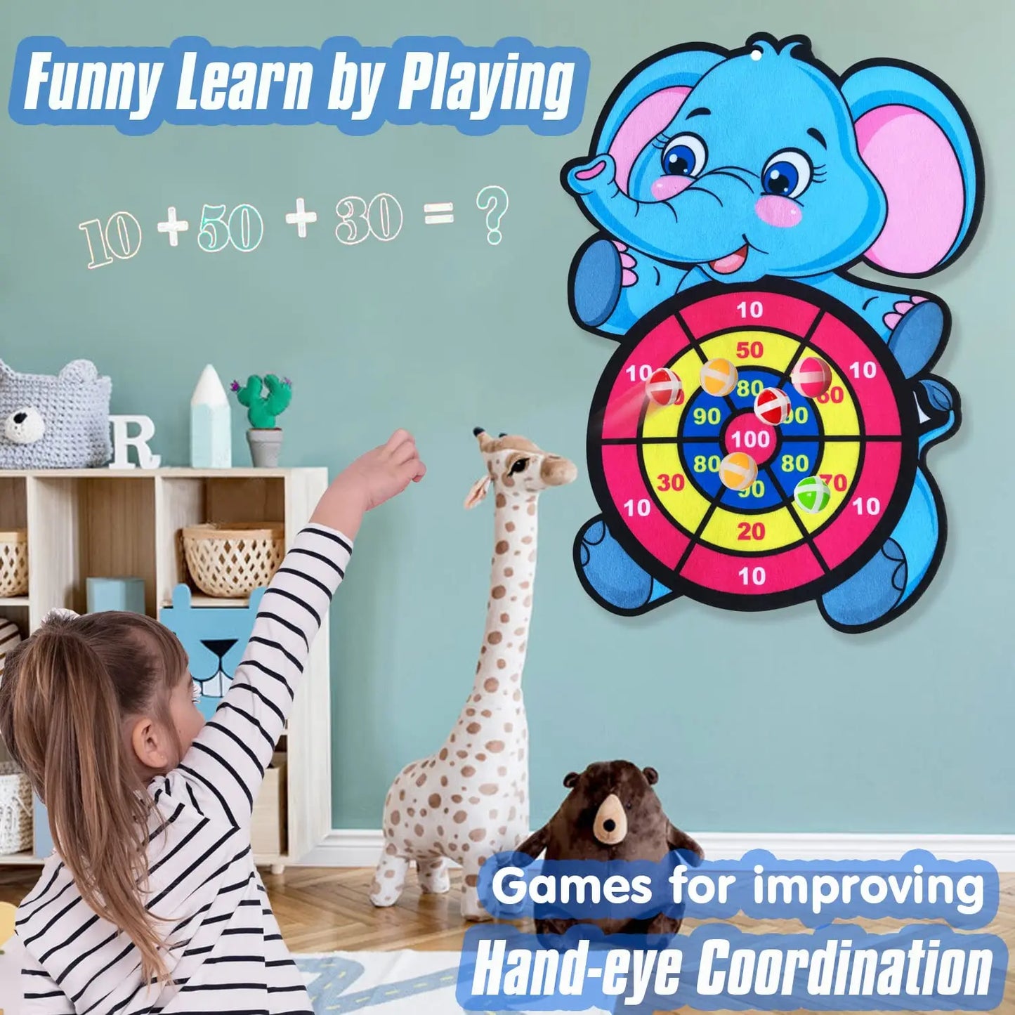 Sticky Ball Dart Board Game