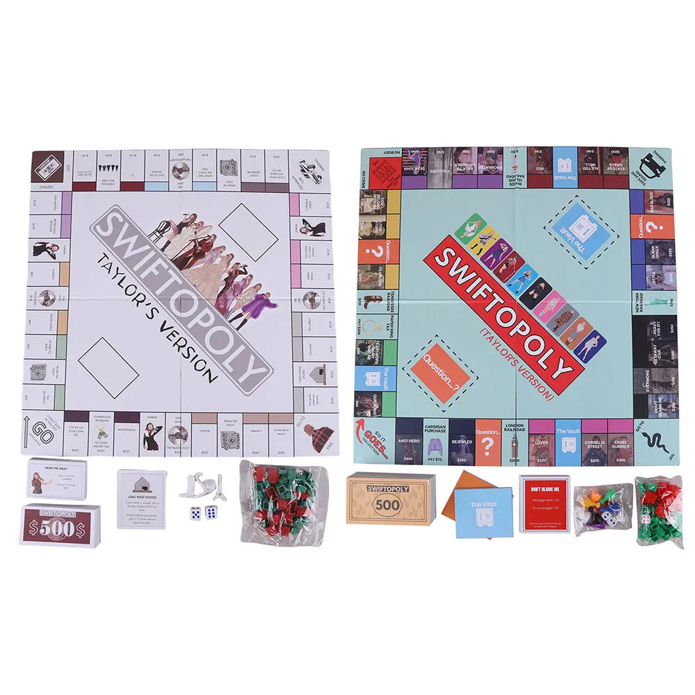 Board Game Fun Fans SWIFTOPOLY TS-Swiftie Interactive Board Game Family Games Chessboard for Your Next Party Game Night ﻿